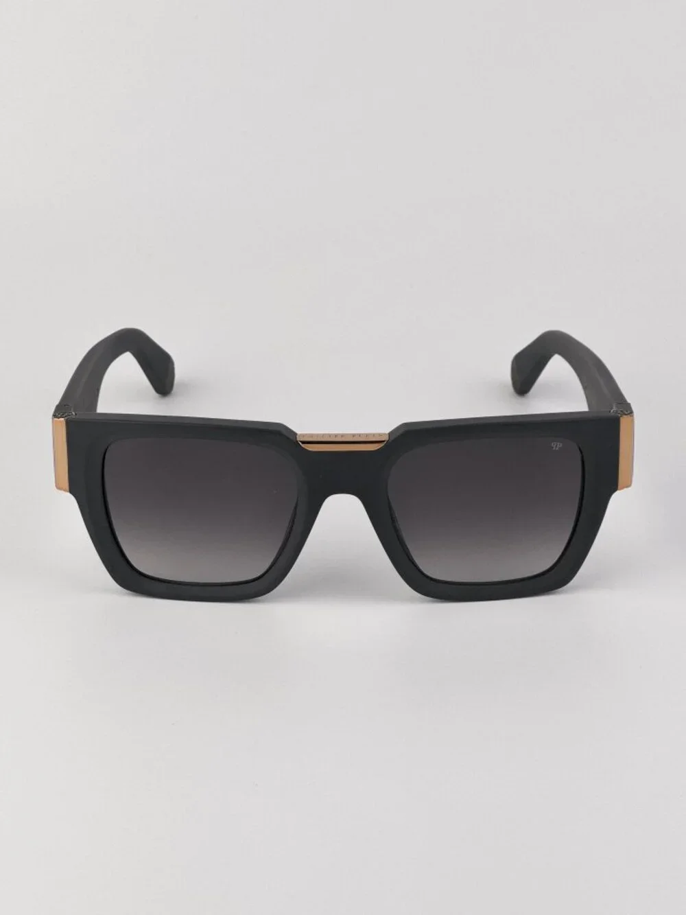 Philipp Plein Unisex Sunglasses Matte Grey Gradient Square Frames SPP095M 0L46